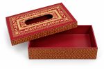 Glamour MDF Peçetelik - Kırmızı - 24 x 14 x 8 cm - Görsel 3