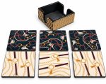 Glamour 6'Lı MDF Bardak Altlığı Seti - 10 x 10 cm - Görsel 4