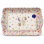 Mon Amour Melamin Kulplu Tepsi - 33 × 22 cm