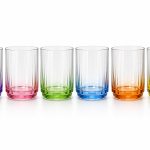 Rainbow 6'lı Cam Su Bardağı Seti - Renkli - 400 ml
