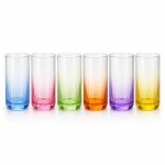 Rainbow 6'Lı Cam Bardak Seti - 500 ml
