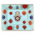 Icons El Desenli Dekoratif Tabak - 19,5 × 15,5 cm