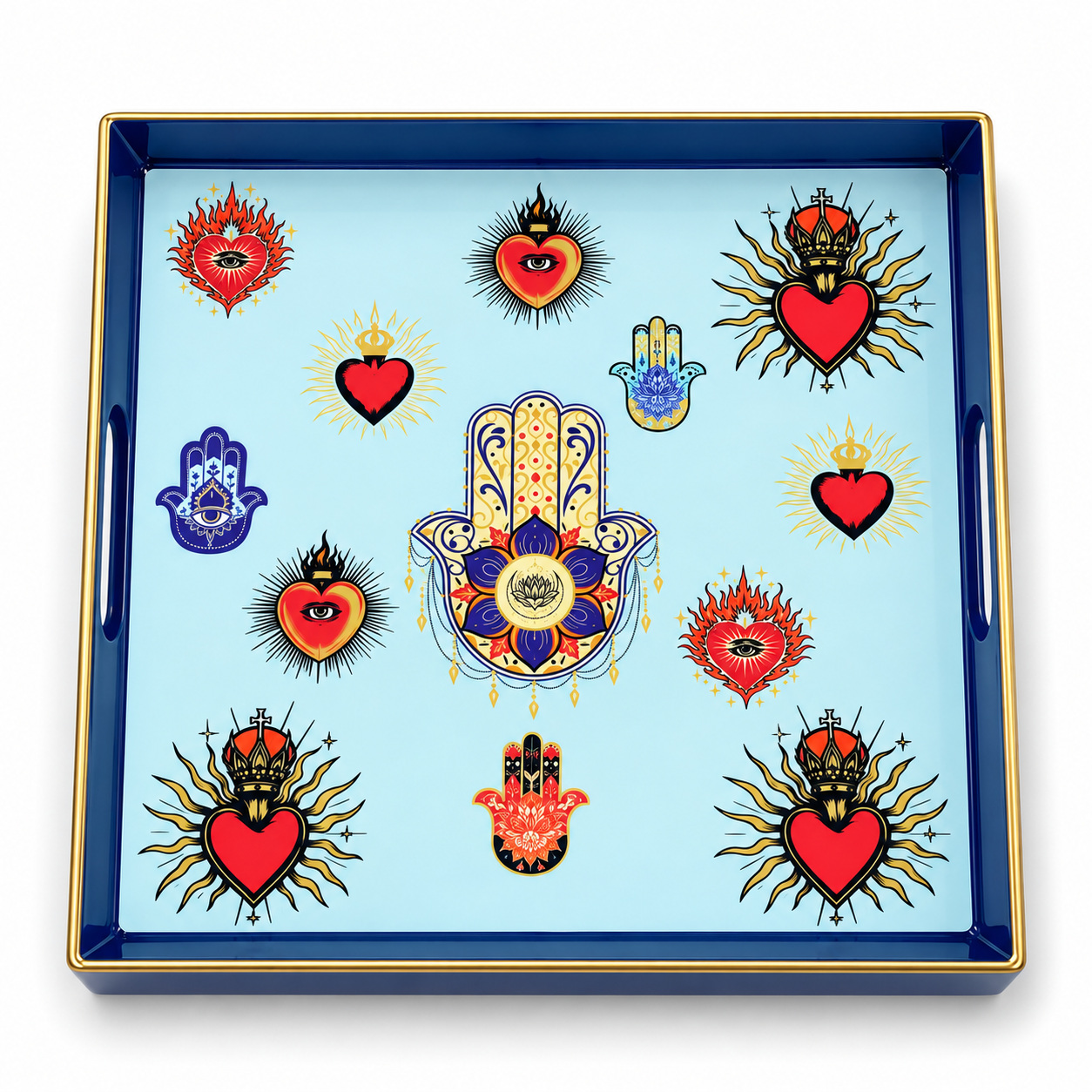 8001544177557_1.jpeg Icons El Desenli Polipropilen Tepsi - 33 × 33 × 4 cm - Görsel 1