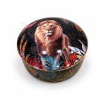 Sauvage Aslan Desenli Porselen Kapaklı Kutu - 13 x 6,5 cm - Görsel 4