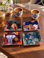 Sauvage 4’lü Porselen Dekoratif Tabak Seti - 9,5 × 7,5 cm - Görsel 5