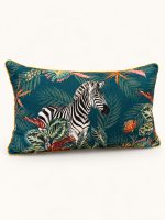 Sauvage Zebra Desenli Dolgulu Kırlent - 50 x 30 cm - Görsel 2