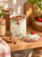 Jardin Des Fraises Lifestyle Porselen Kavanoz 8,5 x 11 cm - Görsel 2