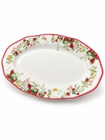 Jardin Des Fraises Porselen Oval Sunumluk - 36 x 25 cm - Görsel 2