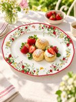 Jardin Des Fraises Porselen Oval Sunumluk - 36 x 25 cm - Görsel 3