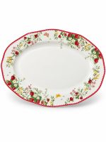 Jardin Des Fraises Porselen Oval Sunumluk - 36 x 25 cm - Görsel 4