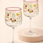 Jardin Des Fraises 2'li Cam Şarap Kadehi Seti - 450 ml