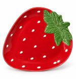 Jardin Des Fraises Çilek Şeklinde Porselen Sunumluk - 20,5 x 17,5 cm - Görsel 3