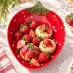 Jardin Des Fraises Çilek Şeklinde Porselen Sunumluk - 25,5 x 21 cm