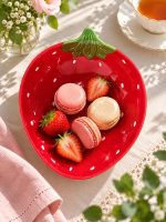 Jardin Des Fraises Çilek Şeklinde Porselen Sunumluk - 25,5 x 21 cm - Görsel 2
