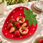Jardin Des Fraises Porselen Sunumluk - 30,5 x 25,5 cm