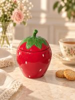 Jardin Des Fraises Vakumlu Kapaklı Porselen Kavanoz - 12,5 x 18 cm - Görsel 4