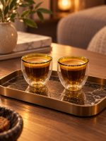 Monterey 2’li Çift Cidarlı Cam Espresso Bardağı Seti - 80 ml - Görsel 4