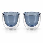Monterey Mavi Çift Cidarlı 2’li Espresso Bardak Seti - 80 ml