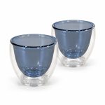 Monterey Mavi Çift Cidarlı 2’li Espresso Bardak Seti - 80 ml - Görsel 2