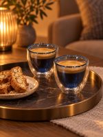 Monterey Mavi Çift Cidarlı 2’li Espresso Bardak Seti - 80 ml - Görsel 4