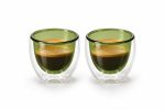 Yeşil Çift Cidarlı 2’li Espresso Bardak Seti - 80 ml