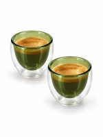 Yeşil Çift Cidarlı 2’li Espresso Bardak Seti - 80 ml - Görsel 2