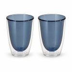 Monterey Mavi Çift Cidarlı Cam Bardak Seti - 220 ml