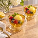 Monterey Çift Cidarlı Cam Tatlı Kasesi - 180 ml - Görsel 4